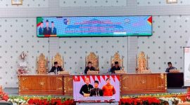 saat Mendengarkan pidato Kemerdekaan Presiden Jokowi