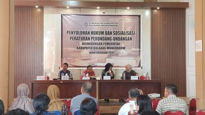 Pemkab Bolmong Gelar Penyuluhan Hukum, Dorong Kesadaran Hukum di Tingkat Desa//Foto: Pemkab Bolmong